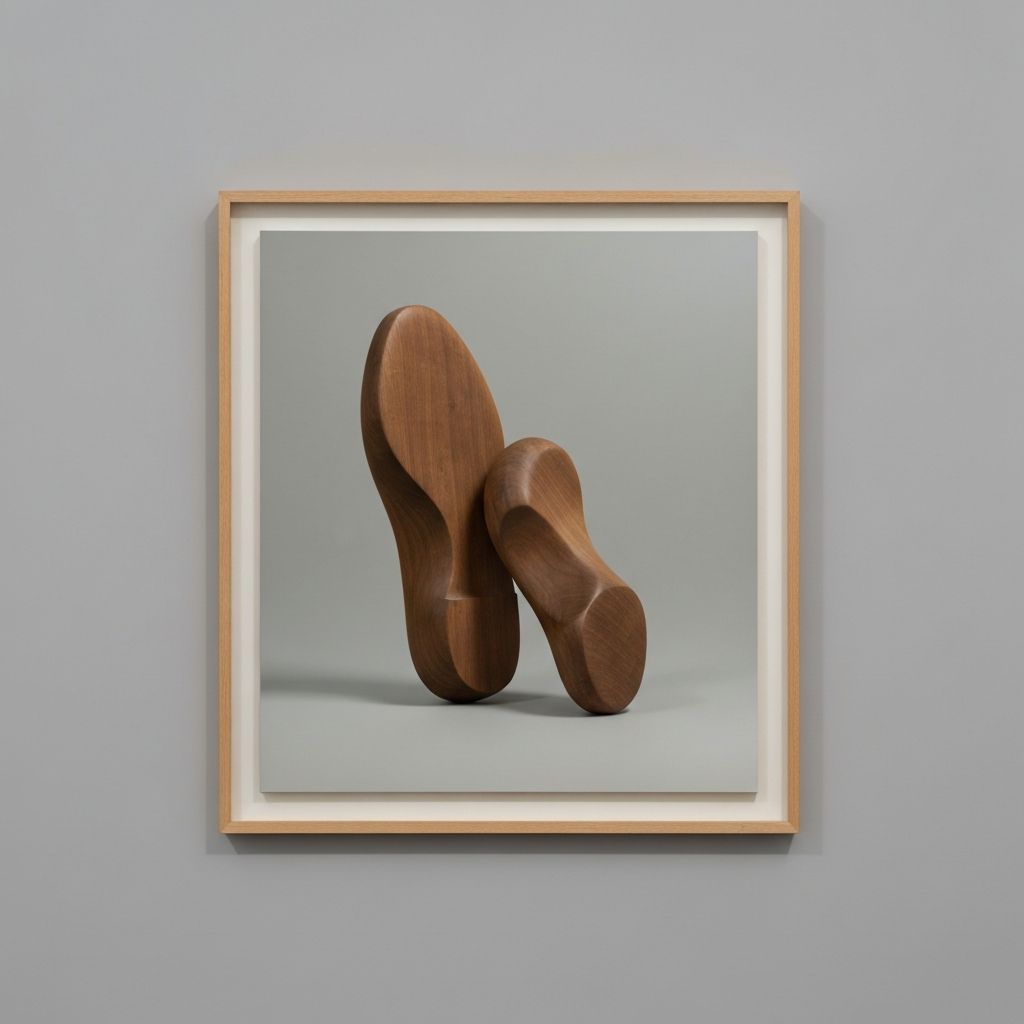 Abstract wooden sculpture art piece